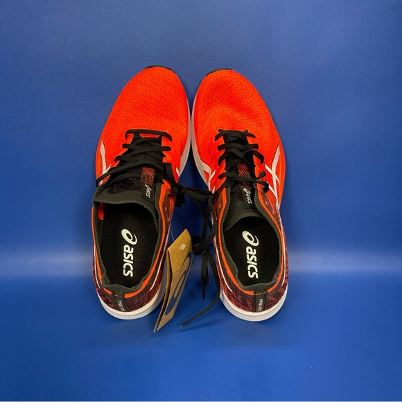 NEW Asics Magic Speed Athletic Running Shoes Sunrise Red White - Picture 7 of 9